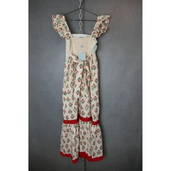 Hill House Home The Pippa Dress Block Print Poppy Ruffle Sleeve Cottagecore S - Picture 3 of 12